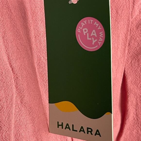 Halara High Waisted Shirred Side Pocket Resort Linen-Feel Shorts in Rosette S - Picture 9 of 10